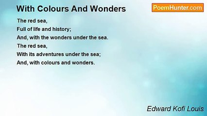 Edward Kofi Louis - With Colours And Wonders