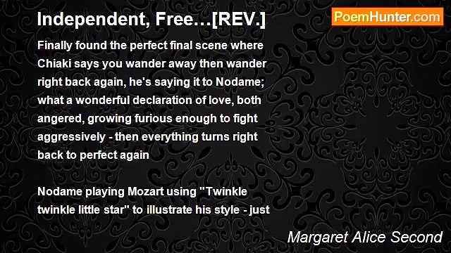 Margaret Alice Second - Independent, Free…[REV.]