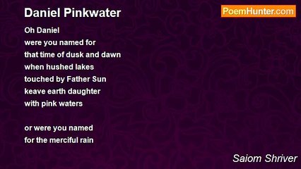 Saiom Shriver - Daniel Pinkwater