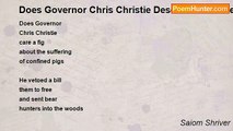 Saiom Shriver - Does Governor Chris Christie Deserve His Name