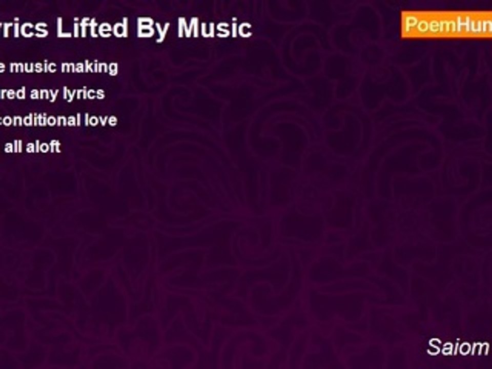 Saiom Shriver - Lyrics Lifted By Music