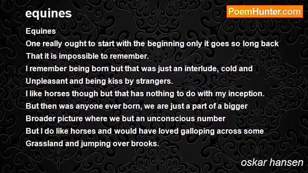 oskar hansen - equines