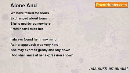 hasmukh amathalal - Alone And