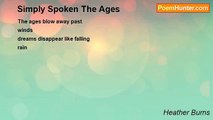Heather Burns - Simply Spoken The Ages