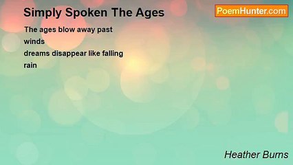 Heather Burns - Simply Spoken The Ages