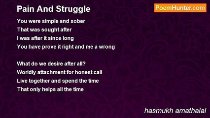 hasmukh amathalal - Pain And Struggle