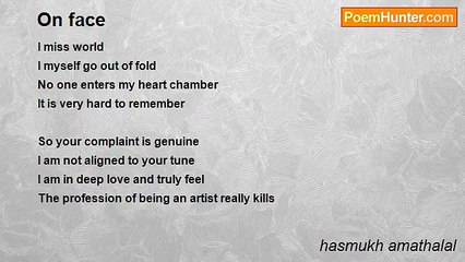 hasmukh amathalal - On face