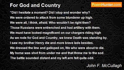 John F. McCullagh - For God and Country