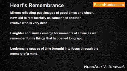 RoseAnn V. Shawiak - Heart's Remembrance
