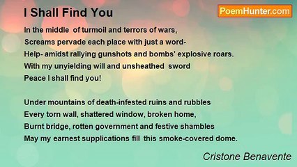 Cristone Benavente - I Shall Find You