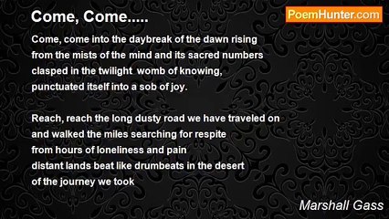 Marshall Gass - Come, Come.....