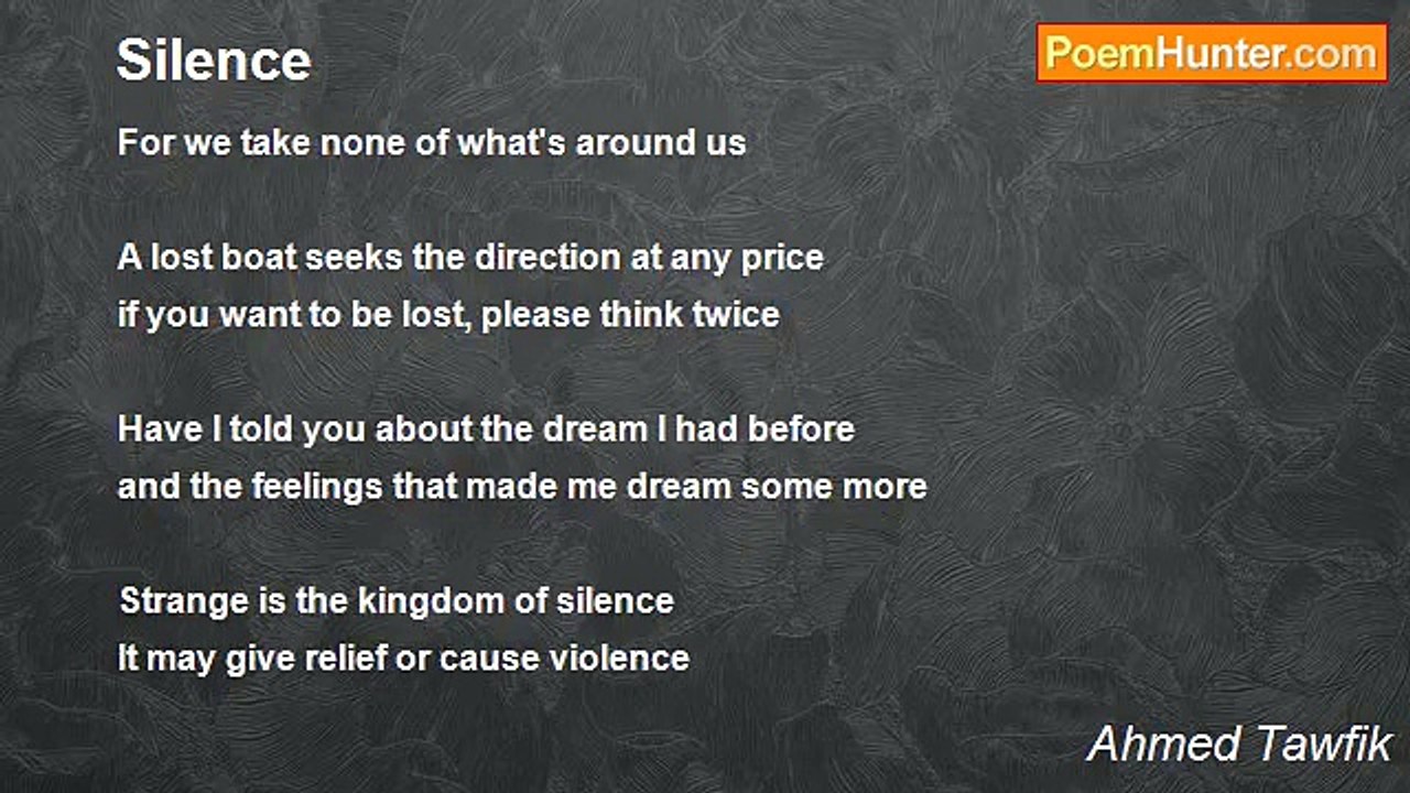 Ahmed Tawfik - Silence