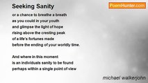 michael walkerjohn - Seeking Sanity