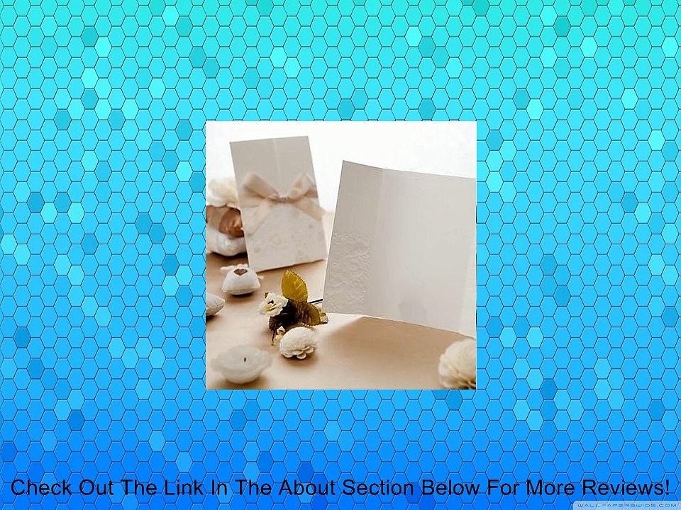 Vintage Embossed Tri-fold Wedding Invitation with Ribbon Bow (Set of 50)