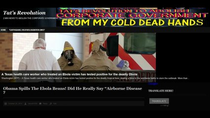 Obama Spills The Ebola Beans! Did He Really Say “Airborne Disease