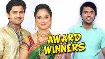 Shree And Jahnavi Got Best Couple Award- Honaar Suun Mee Hyaa Gharchi- Zee Marathi Awards 2014