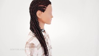 Senegalese Rope Twist Cornrows Finished Hairstyle Part 3 of 4