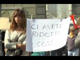 Napoli - ''Mutandata'' di protesta dei lavoratori di Bagnolifutura -2- (29.10.14)