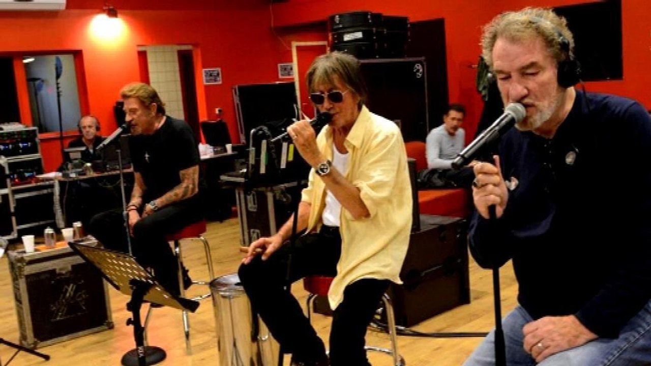 Hallyday, Mitchell et Dutronc, trois "Vieilles canailles" en pleine répétition