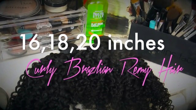 IZIWIG-Hairextensionbuy.comReviews-10 -34 Natural Black Curly 100% Virgin Brazilian Remy Hair 3 Bundles Mixed Length [WVBCYM100I]