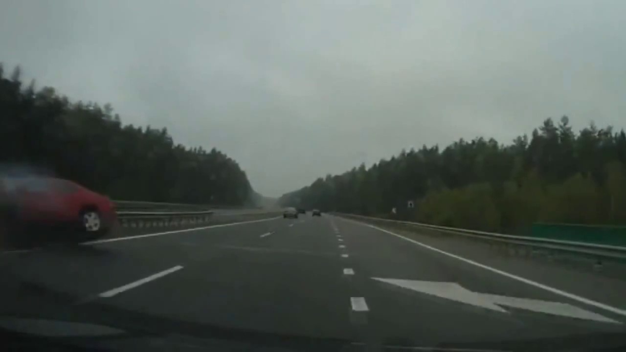 So violent car crash on highway!