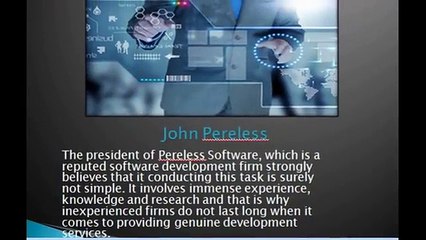 John Pereless, CEO of Pereless Software 🌐