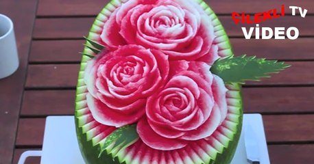 Karpuz Üzerine Öyle Güzel Şekiller Çizdiler ki..