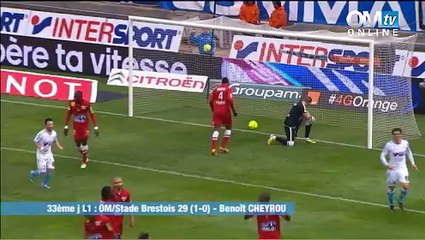 OM 1-0 Brest : Le but de Cheyrou