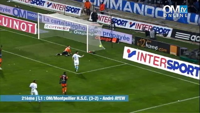 OM 3-2 MHSC : Le but d'André Ayew