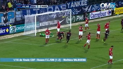 Rouen 1-2 OM : Le but de Valbuena