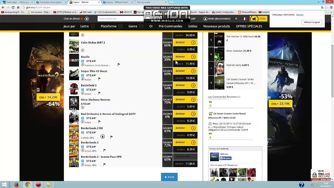 Concours GKA.ME . Un jeux au choix à gagner