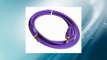 Importer520 Purple 3 Feet Mini 3.5mm Plug Male to Male Stereo Auxiliary Aux Cord Cable For iPhone 5 4S 4 3GS iPod Touch Samsung Galaxy S5 S4 S3 S2 Note 2 Note 3 Nokia Lumia 920 HTC OneX EVO 4G Rhyme DROID RAZR MAXX Google Nexus LG Optimus G BlackBerry Z10