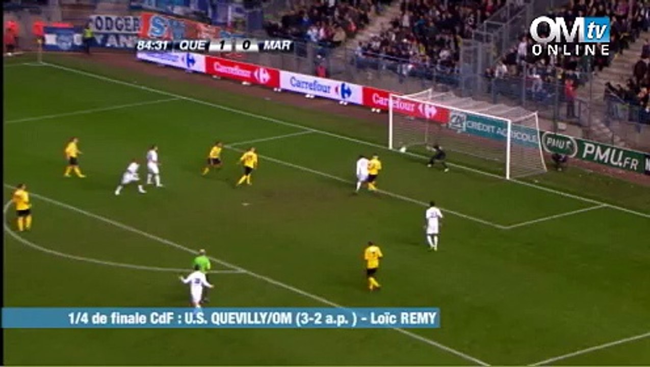 Quevilly 3-2 OM : le but de Loïc Remy (85e)