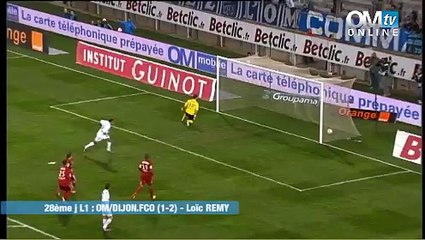 OM 1-2 Dijon : le but de Loïc remy
