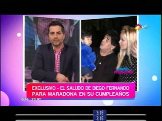 Pronto.com.ar el saludo de Dieguito Fernando y Verónica Maradona