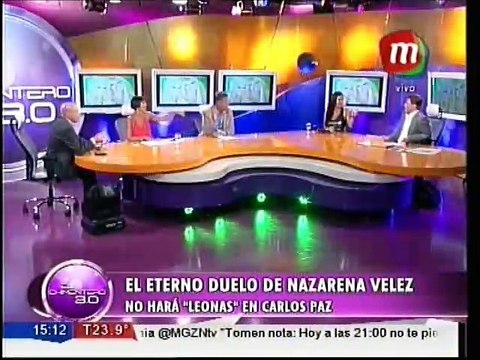 El eterno duelo de Nazarena Vélez. No hará Leonas en Carlos Paz con Barbieri