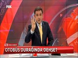 Direksiyon hakimiyetini kaybetti otobüs durağına daldı