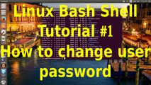 Linux Bash Shell Tutorial #1 -How to change user password in terminal and on Ubuntu GUI