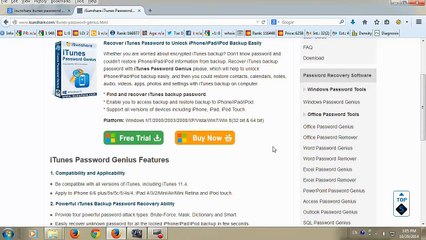iTunes Backup Password Recovery without Keychain
