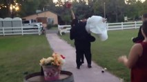 Groom Drops Bride In Failed Attempt To Sweep Her Off Her Feet