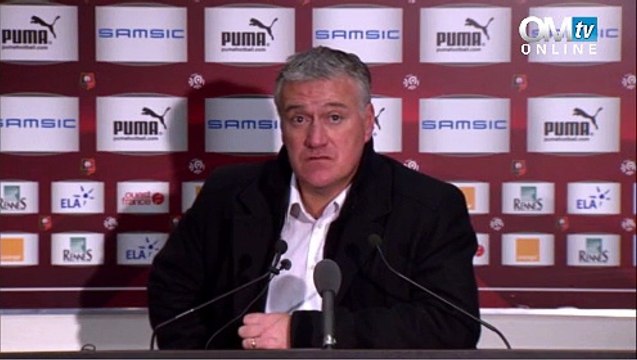 Rennes 1-2 OM : la réactions de D.Deschamps