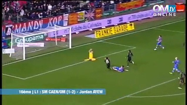 Caen 1-2 OM : le but de Jordan Ayew (52e)