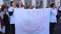 Manifestation pour le maintien de la maternité