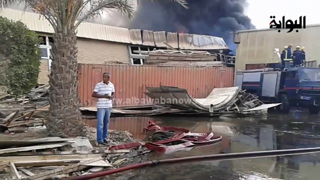 بالسويس .. حريق هائل بشركة الزيوت المتكاملة بعد انفجار غاز الفريون بالثلاجات