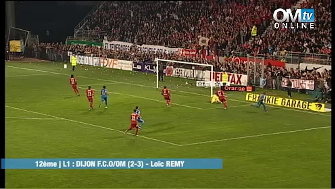 Dijon 2-3 OM : le but de Loïc Remy (1e)