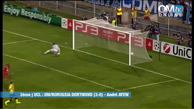 OM 3-0 Dortmund : le but d'André Ayew (69e)