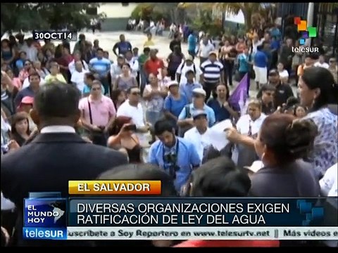Salvadoreños piden ley que les garantice derecho al agua