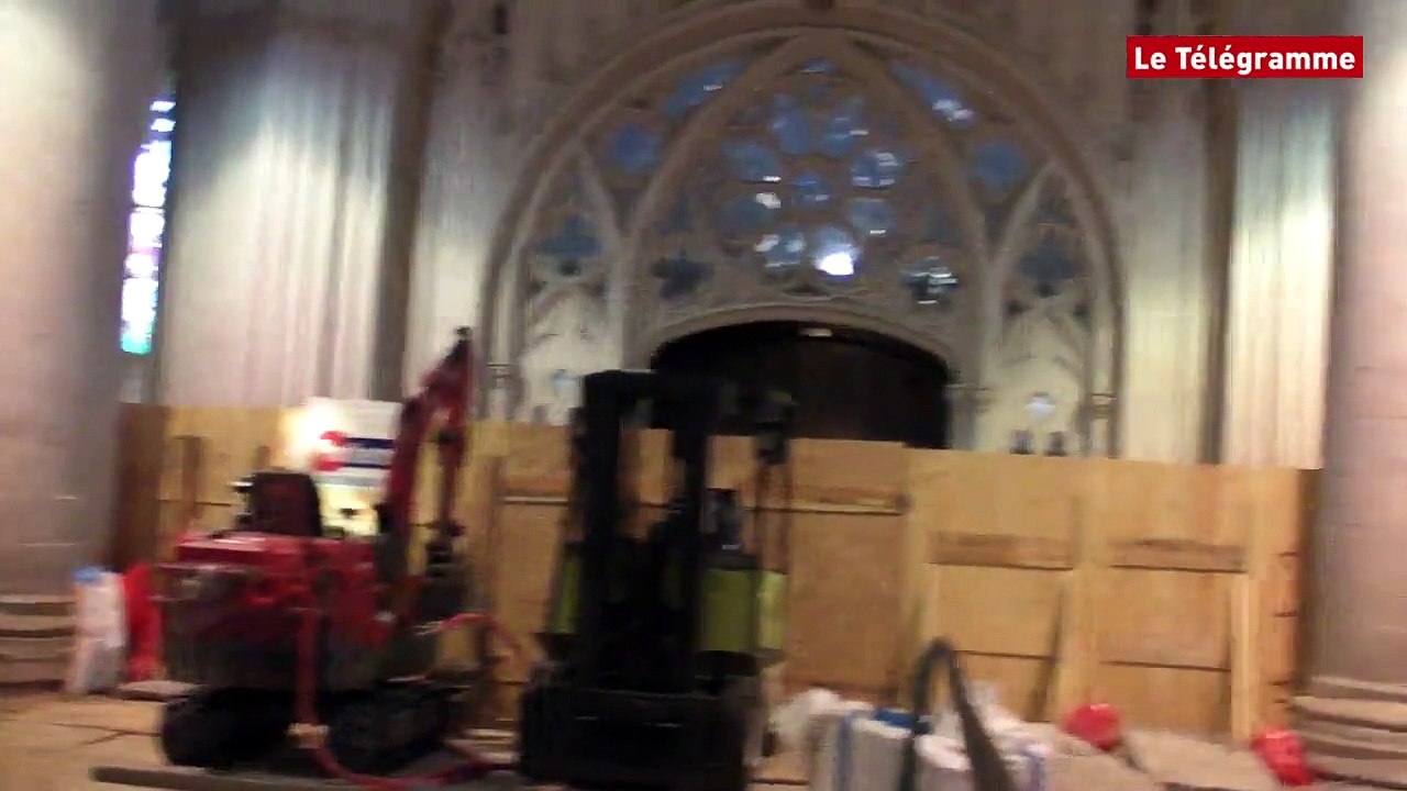 Cathédrale de Quimper. Trois mois et demi de chantier