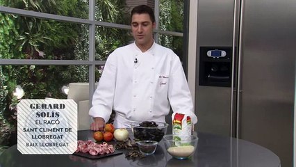 Arròs amb costella de porc i trompetes de la mort