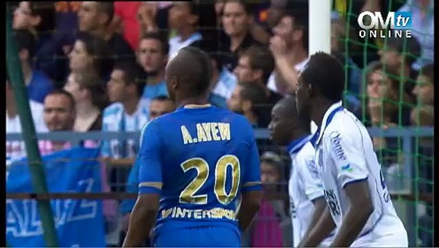 Auxerre 2-2 OM: le but d'André Ayew (42e)